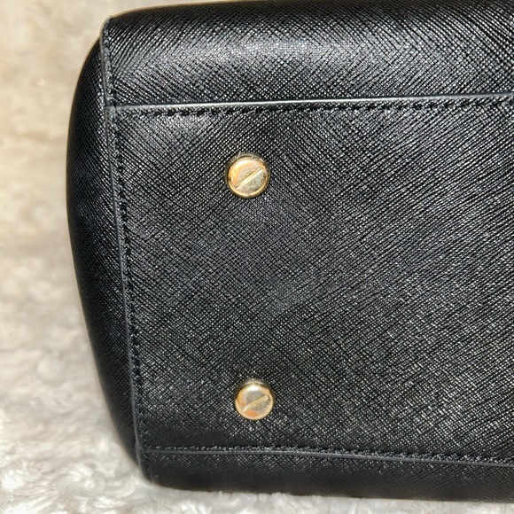 Henri Bendel Black Satchel Elegant Structured Design - Picture 2 of 12